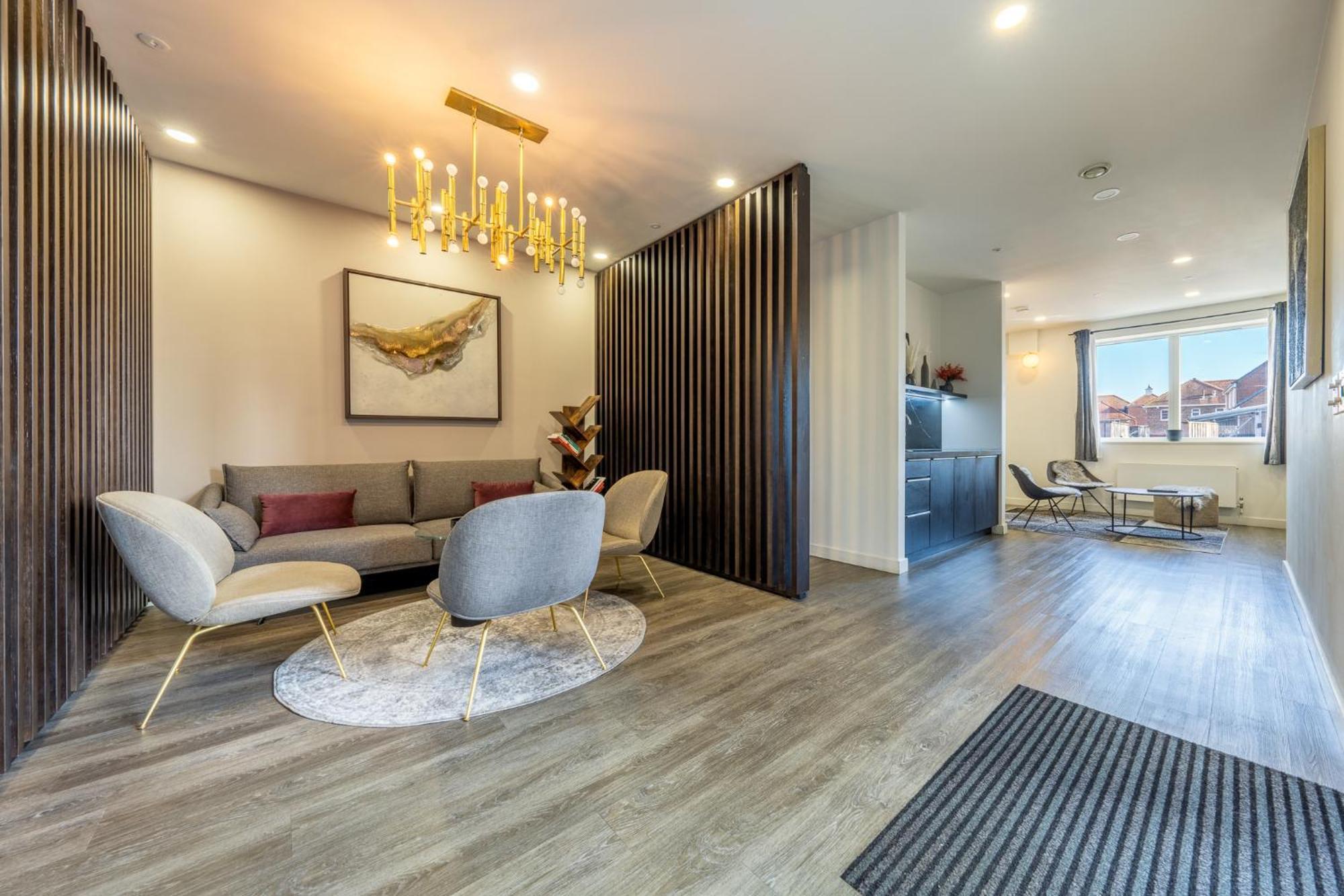 Luxury 1 Bedroom Serviced Apartment With Roof Terrace & Gym Stevenage Luaran gambar